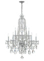 Crystorama Traditional Crystal 10 Light Swarovski Strass Crystal Polished Chrome Chandelier
