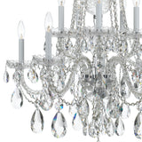 Crystorama Traditional Crystal 10 Light Hand Cut Crystal Polished Chrome Chandelier