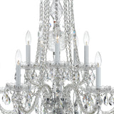 Crystorama Traditional Crystal 10 Light Hand Cut Crystal Polished Chrome Chandelier