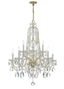 Crystorama Traditional Crystal 10 Light Swarovski Strass Crystal Polished Brass Chandelier