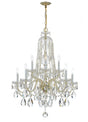 Crystorama Traditional Crystal 10 Light Spectra Crystal Polished Brass Chandelier