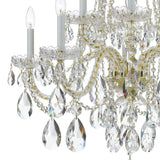 Crystorama Traditional Crystal 10 Light Spectra Crystal Polished Brass Chandelier