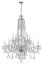 Crystorama Traditional Crystal 12 Light Hand Cut Crystal Polished Chrome Chandelier