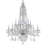 Crystorama Traditional Crystal 12 Light Hand Cut Crystal Polished Chrome Chandelier