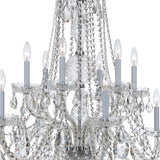 Crystorama Traditional Crystal 12 Light Hand Cut Crystal Polished Chrome Chandelier