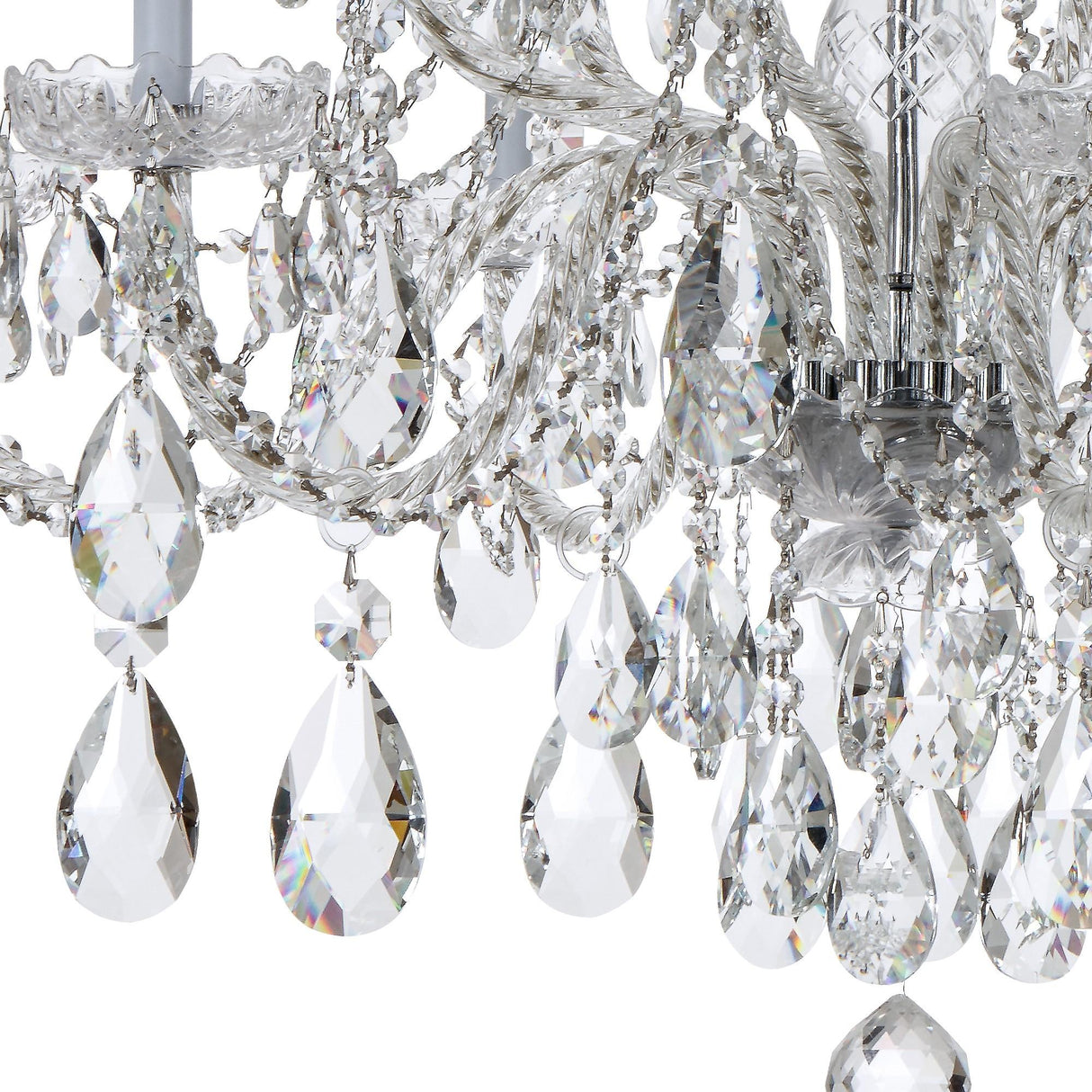 Crystorama Traditional Crystal 12 Light Spectra Crystal Polished Chrome Chandelier
