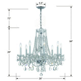 Crystorama Traditional Crystal 8 Light Spectra Crystal Polished Chrome Chandelier