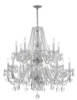 Crystorama Traditional Crystal 16 Light Hand Cut Crystal Polished Chrome Chandelier