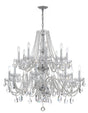 Crystorama Traditional Crystal 16 Light Hand Cut Crystal Polished Chrome Chandelier