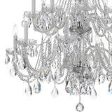 Crystorama Traditional Crystal 16 Light Hand Cut Crystal Polished Chrome Chandelier