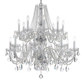 Crystorama Traditional Crystal 16 Light Hand Cut Crystal Polished Chrome Chandelier