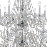 Crystorama Traditional Crystal 16 Light Hand Cut Crystal Polished Chrome Chandelier