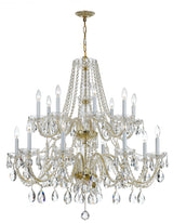 Crystorama Traditional Crystal 16 Light Swarovski Strass Crystal Polished Brass Chandelier