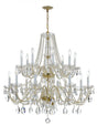 Crystorama Traditional Crystal 16 Light Swarovski Strass Crystal Polished Brass Chandelier