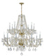 Crystorama Traditional Crystal 16 Light Spectra Crystal Polished Brass Chandelier