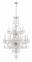 Crystorama Traditional Crystal 15 Light Hand Cut Crystal Polished Chrome Chandelier