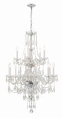 Crystorama Traditional Crystal 15 Light Hand Cut Crystal Polished Chrome Chandelier