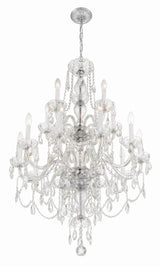 Crystorama Traditional Crystal 15 Light Hand Cut Crystal Polished Chrome Chandelier