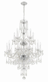 Crystorama Traditional Crystal 15 Light Hand Cut Crystal Polished Chrome Chandelier