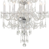 Crystorama Traditional Crystal 15 Light Hand Cut Crystal Polished Chrome Chandelier