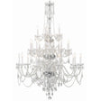 Crystorama Traditional Crystal 25 Light Hand Cut Crystal Polished Chrome Chandelier