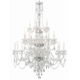 Crystorama Traditional Crystal 25 Light Hand Cut Crystal Polished Chrome Chandelier