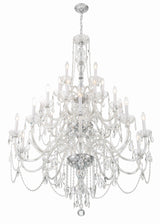 Crystorama Traditional Crystal 25 Light Hand Cut Crystal Polished Chrome Chandelier