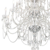 Crystorama Traditional Crystal 25 Light Hand Cut Crystal Polished Chrome Chandelier