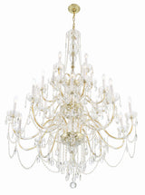 Crystorama Traditional Crystal 25 Light Hand Cut Crystal Polished Brass Chandelier
