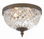 Crystorama Crystorama 2 Light English Bronze Crystal Flush Mount