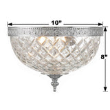 Crystorama Crystorama 2 Light Polished Chrome Crystal Flush Mount
