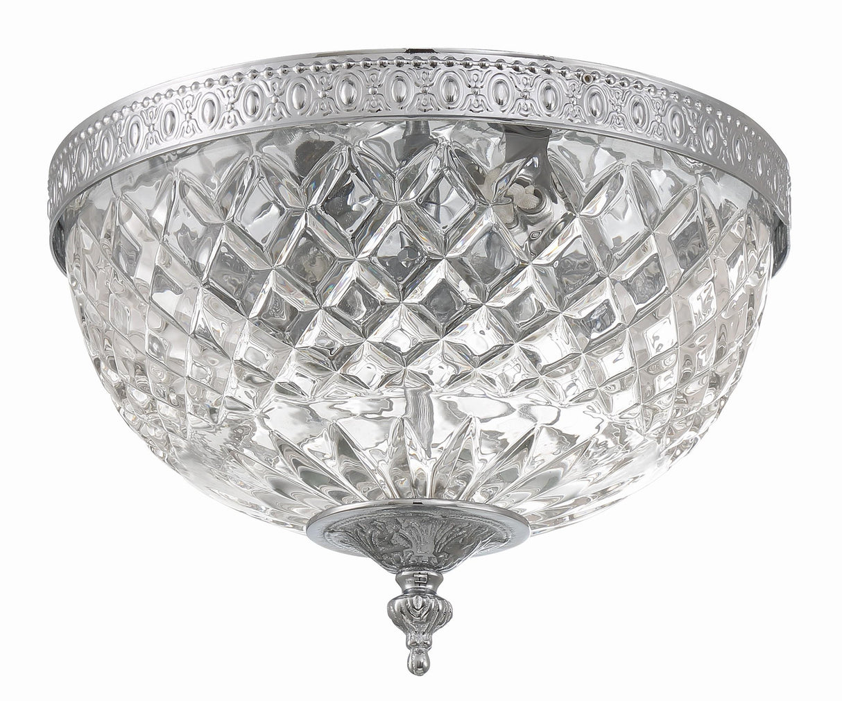 Crystorama Crystorama 2 Light Polished Chrome Crystal Flush Mount