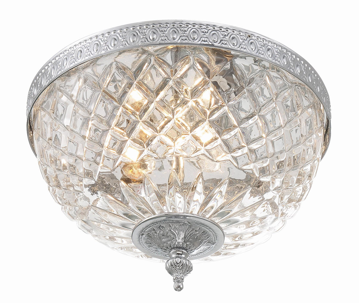 Crystorama Crystorama 2 Light Polished Chrome Crystal Flush Mount