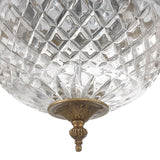 Crystorama Crystorama 2 Light Olde Brass Crystal Flush Mount