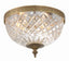 Crystorama Crystorama 3 Light Olde Brass Crystal Flush Mount