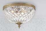 Crystorama Crystorama 3 Light Olde Brass Crystal Flush Mount