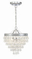 Crystorama Calypso 3 Light Crystal Teardrop Polished Chrome Pendant