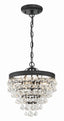 Crystorama Calypso 3 Light Matte Black Pendant