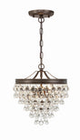 Crystorama Calypso 3 Light Crystal Teardrop Vibrant Bronze Pendant