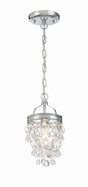 Crystorama Calypso 1 Light Crystal Teardrop Polished Chrome Mini Pendant