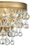 Crystorama Calypso 2 Light Crystal Teardrop Vibrant Gold Sconce