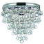 Crystorama Calypso 3 Light Crystal Teardrop Polished Chrome Flush Mount