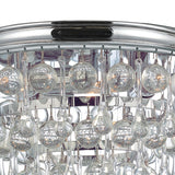 Crystorama Calypso 3 Light Crystal Teardrop Polished Chrome Flush Mount