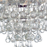 Crystorama Calypso 3 Light Crystal Teardrop Polished Chrome Flush Mount