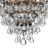 Crystorama Calypso 3 Light Crystal Teardrop Vibrant Bronze Flush Mount