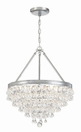 Crystorama Calypso 6 Light Crystal Teardrop Polished Chrome Chandelier