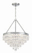 Crystorama Calypso 6 Light Crystal Teardrop Polished Chrome Chandelier