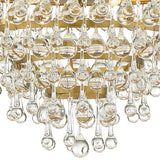 Crystorama Calypso 6 Light Crystal Teardrop Vibrant Gold Chandelier