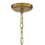 Crystorama Calypso 6 Light Crystal Teardrop Vibrant Gold Chandelier