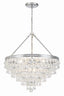 Crystorama Calypso 8 Light Crystal Teardrop Polished Chrome Chandelier